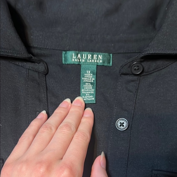 Ralph Lauren Black Long Sleeve Shirt Dress - Picture 2 of 4